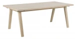 Valgomojo stalas A-LINE 200x95xH74,6 cm, stalviršis: medžio masyvas / ąžuolo lukštas, kojos: medinės, apdaila: baltas pi