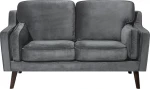 Beliani 2-asmens tamsiai pilkos uždangos LokKA sofa