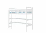 Dviaukštė lova Adrk Furniture Miago 80x180 cm, balta