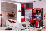 Vaikiška lova ADRK Furniture Amadis Car Zagzag, 80x160 cm, įvairių spalvų