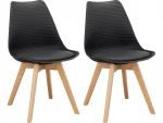 2-jų valgomojo kėdžių komplektas Loft24 Armin, juodas
