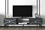 TV staliukas Kalune Design TV stalas Yumedi - Anthracite, Sidabrinis