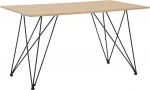 Beliani Valgomasis stalas 140 x 80 cm ryški mediena su juodu KENTON