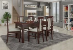 Valgomojo komplektas ADRK Furniture Rodos 59, rudas/smėlio