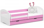 Vaikiška lova Play su čiužiniu, 180x80 cm, rožinė