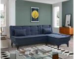 Hanah Home Kampinė sofa-lova Santo-S-Navy Mėlyna