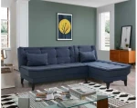 Hanah Home Mėlyna Kampinė sofa-lova Santo-S - Navy Mėlyna