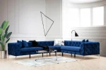 Hanah Home Mėlyna Kampinė sofa Como Right - Navy Mėlyna