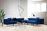 Hanah Home Kampinė sofa Como Left - Navy Mėlyna