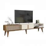 TV staliukas Asir, rudas/smėlio spalvos
