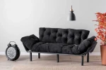 Kalune Design 3 vietų sofa-lova Nitta Triple - Juodas