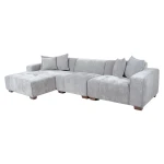 Kampinė sofa DAHLIA LC, šviesiai pilka