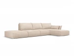 Dešininė kampinė sofa Vanda, 5 sėdimos vietos, smėlio sp.