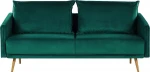 Beliani Velour emerald sofa MAURA