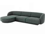 Kairinė kampinė sofa Micadoni Miley, žalia