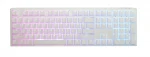 Mechaninė klaviatūra Ducky One 3 grynai balta viso dydžio Hotswap Cherry MX sidabrinė, RGB, PBT klavišų dangteliai