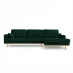 Sofa Micadoni Tugela, 281x154x83 cm, žalia