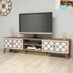 TV staliukas Kalune Design Televizoriaus stovas Class - Walnut, Baltas