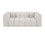 Sofa Micadoni Mellow, 193x106x75 cm, balta/pilka