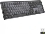 Belaidė klaviatūra Logitech MX MECHANICAL, išdėstymas: UK (Qwerty), "Tactile Quiet", pilkos spalvos