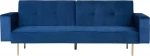 Beliani Welour sofa mėlynas VISNES