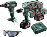 METABO SET BS 18 LT + SSW 18 LTX 400 BL 2x4,0Ah 2xMETABOX 145 + AKINIAI SAULES