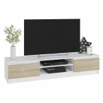 TV staliukas NORE CLP 160, baltas/ąžuolo spalvos
