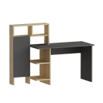 Rašomasis stalas Kalune Design 550 (I), 111,8 cm, pilkas/šviesiai rudas
