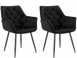 2-jų valgomojo kėdžių komplektas Loft24 Suzuka, juodas