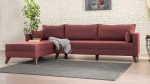 Kalune Design Kampinė sofa Bella Corner Sofa Left 1 - Claret Raudona