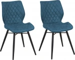 Beliani 2 kėdės valgomojo mėlynai LISL