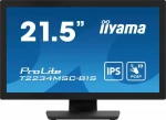 Monitorius „Iiyama PROLITE T2234MSC-B1S“ 22 colių „Full HD“ 10 taškų jutiklinis ekranas su IPS skydelio technologija, jutiklinio stiklo funkcija ir pirštų atspaudų apsaugančia danga