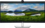 Dell Monitorius P3424web 34 colių IPS lenktas WQHD (3440x1440)/21:9/HDMI/DP/USB-C/RJ-45/Kamera/Garsiakalbiai/Mikrofonas/3Y