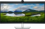 Dell Monitorius P3424web 34 colių IPS lenktas WQHD (3440x1440)/21:9/HDMI/DP/USB-C/RJ-45/Kamera/Garsiakalbiai/Mikrofonas/3Y