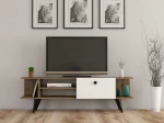 TV staliukas Kalune Design TV stalas İdil - Walnut, Baltas