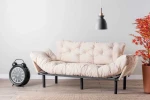 Kalune Design CREAM 3 vietų sofa-lova Nitta Triple - Kreminis