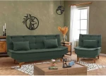 Sofa Hanah Home Sofos ir lovos komplektas Santo - Žalias