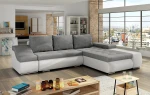 Dešininė kampinė sofa Ontario, pilka/balta