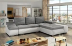 Dešininė kampinė sofa Ontario, pilka/balta