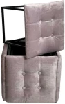 Puff-transformer 5in1 - 5 stools in 1 pouffe powder pink velvet 2269