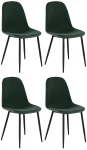 4-ių valgomojo kėdžių komplektas Loft24 Miller, žalias