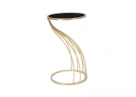Šoninis staliukas Glam, 35x60 cm, auksinės spalvos/juodas