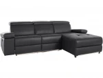 Trivietė sofa Loft Rayland, juoda