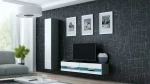 Cama Living room cabinet set VIGO NEW 13 pilkas/baltas gloss