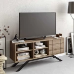 TV staliukas Kalune Design TV stalas North - Juodas, Walnut