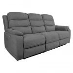 Sofa Mimi trivietė 208x93x102cm, elektrinė sofa, pilka