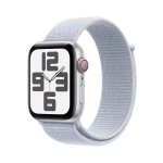 Apple Watch SE GPS + Cellular 44mm Silver Aluminium Case with Blue Cloud Sport Loop MXGR3ET/A