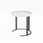 Side table KEIRA D50xH50cm, baltas