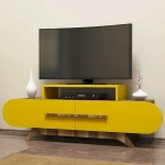 TV staliukas Kalune Design Televizoriaus stovas Rose - Walnut, Geltona