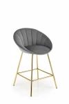 2-ių baro kėdžių komplektas Halmar H112, pilkas/auksinis